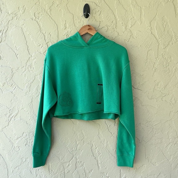 NIKE Vibrant Green Cropped Hoodie - Picture 2 of 9